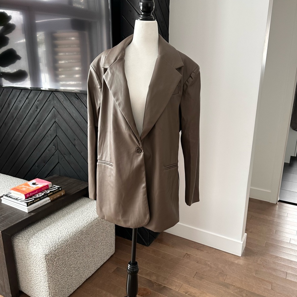 Coat in simili leather DESIGN LAB